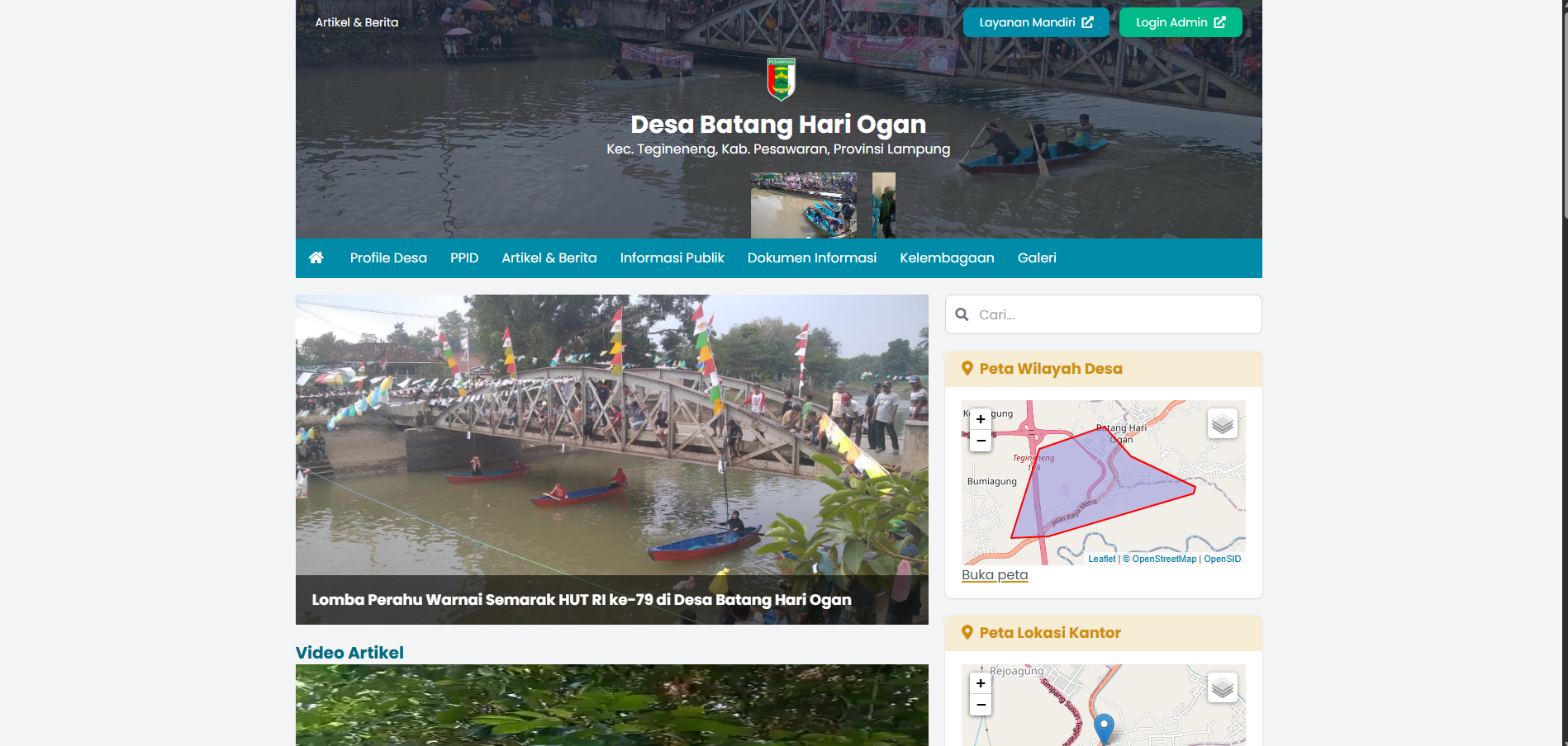 Website Desa Batanghari Ogan